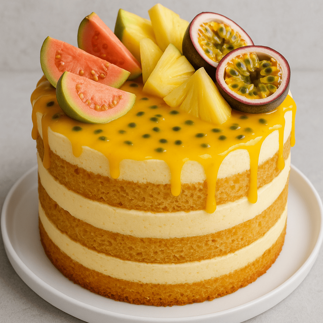 Layer Cake Exotique Goyave, Ananas, Passion – Image 1