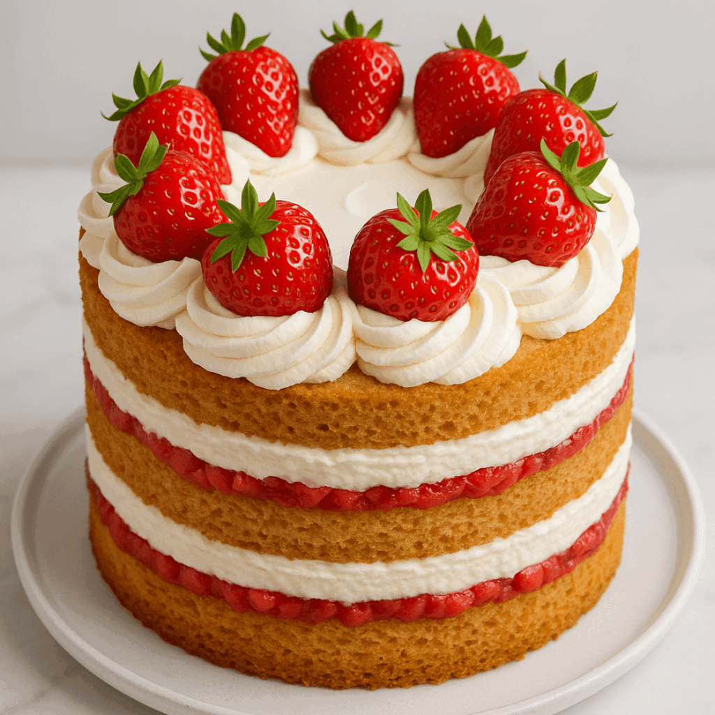 Layer Cake Fraise Vanille & Chantilly Mascarpone